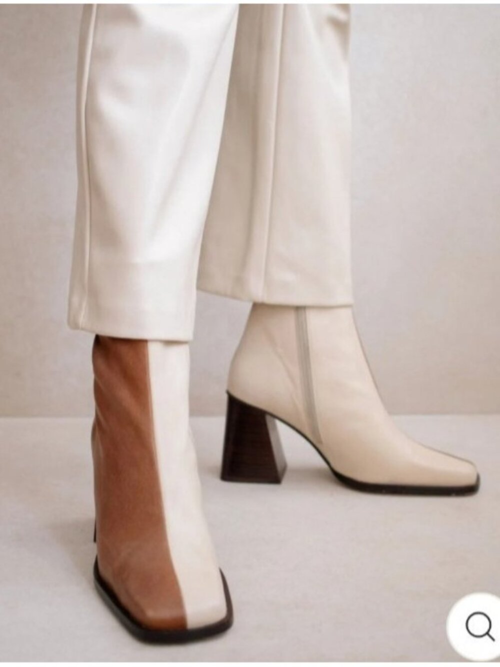 ALOHAS South Bicolor Leather Ankle Boots Camel Beige EU 40 US 9.5